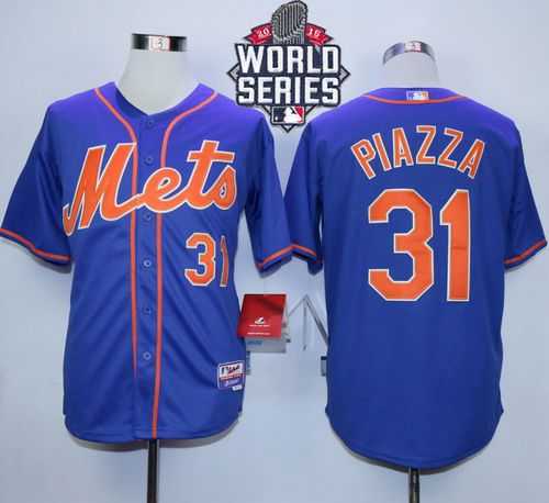 New York Mets #31 Mike Piazza Blue Alternate Home 2015 World Series Patch Stitched MLB Jersey,We sell and wholesale New York Mets #31 Mike Piazza Blue Alternate Home 2015 World Series Patch Stitched MLB Jersey on line form chian!